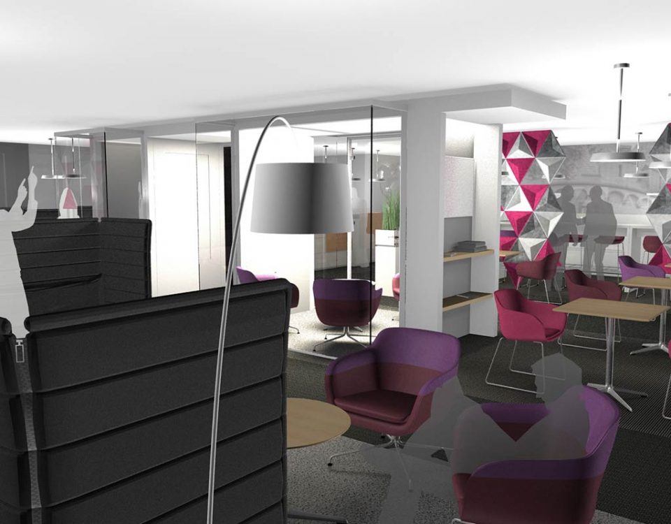 Die Lounge im First Choice Business Center Neuss: ein Ort zum Relaxen und Netzwerken