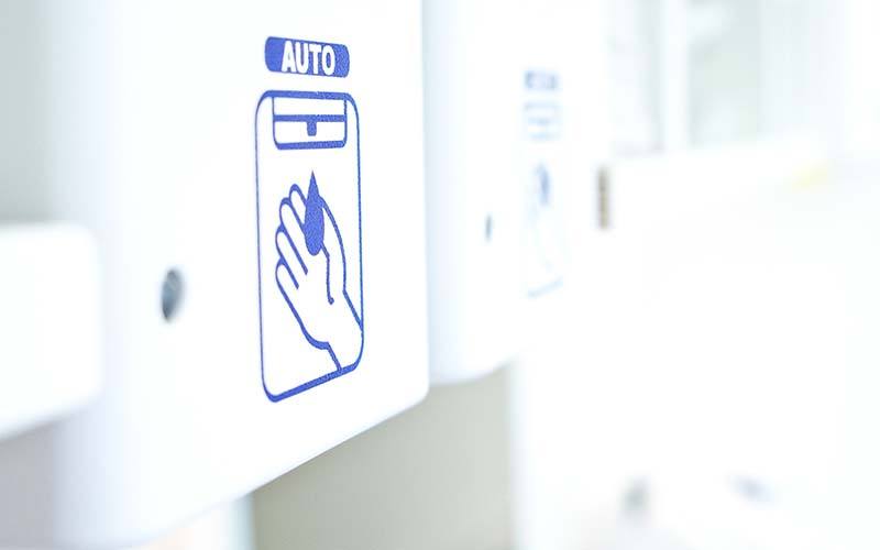 Touchless Dispenser At Dental Office